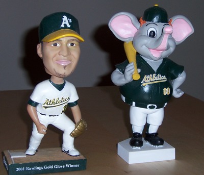 [Remaining A's bobbleheads]